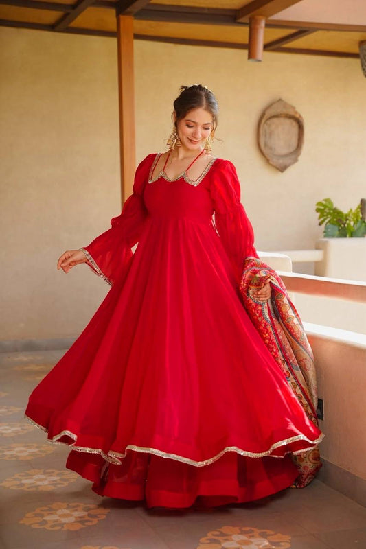 Heritage Flair Anarkali – Tabby Silk Occasion Wear