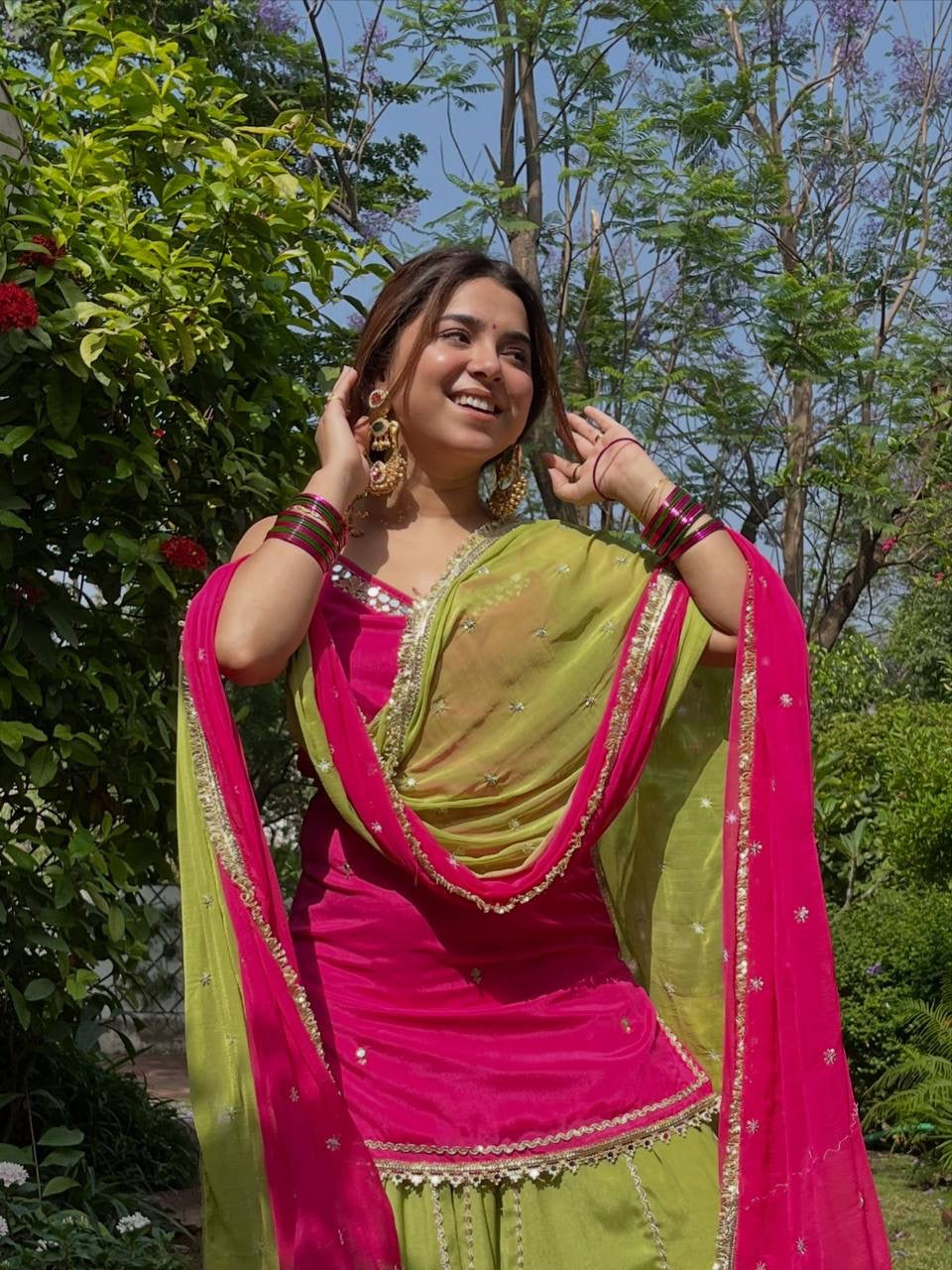 Mirror Muse Lehenga Set – Fendy Silk Festive Elegance
