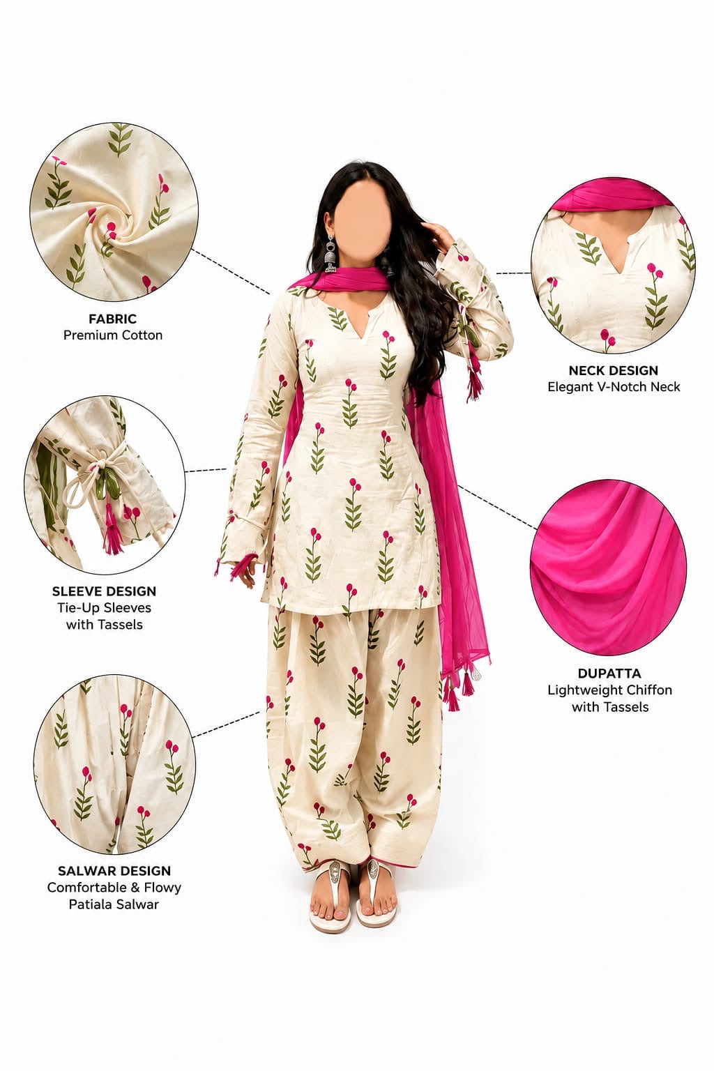 Cotton Comfort Farshi Set – Pure Cambric Elegance