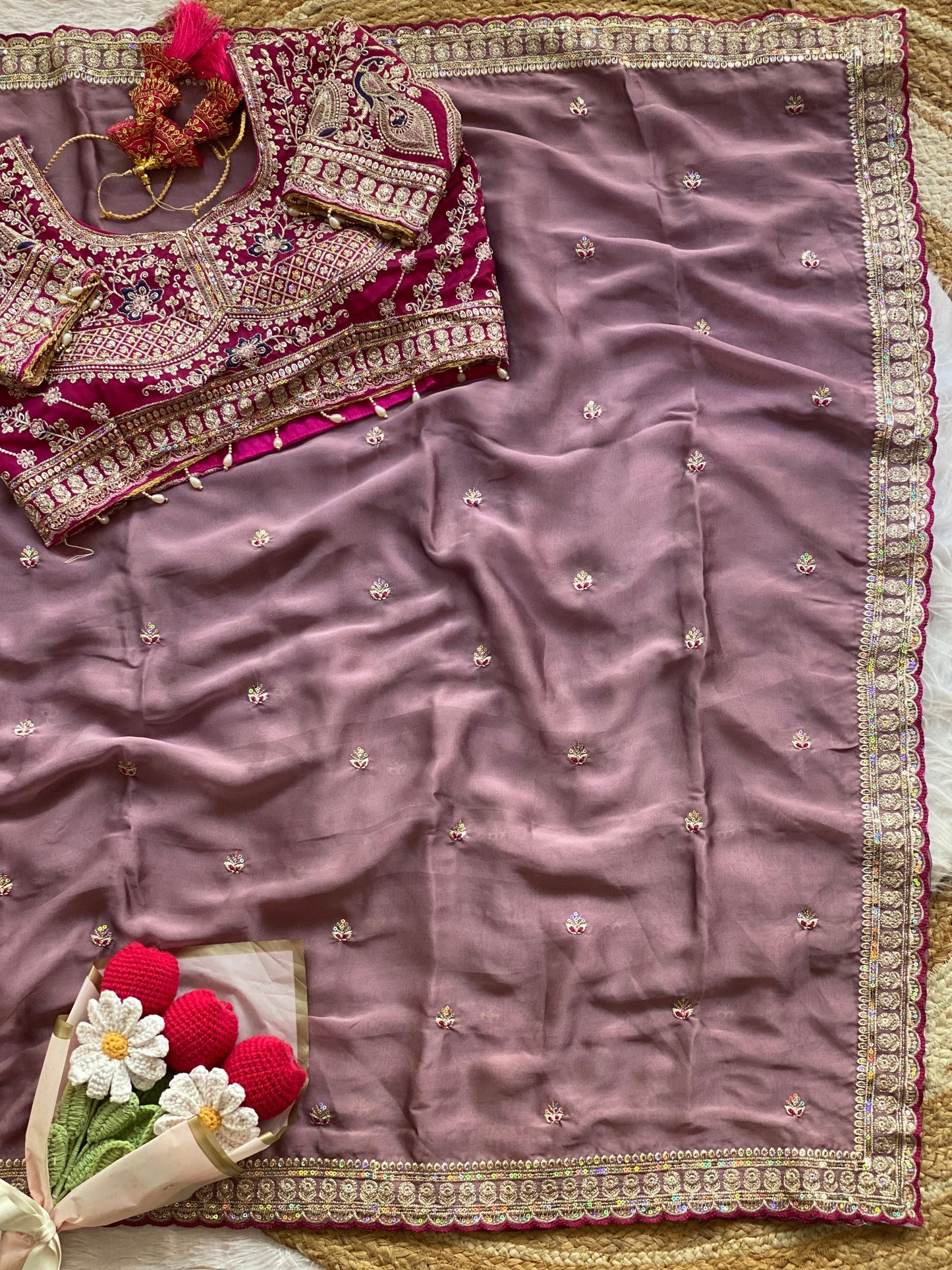 Peacock Collection Saree – Two Tone Rangoli Silk with Heavy Work