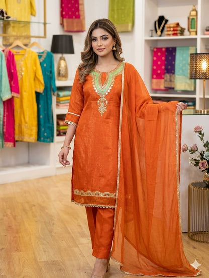 Shine On Mirror Work Suit Set