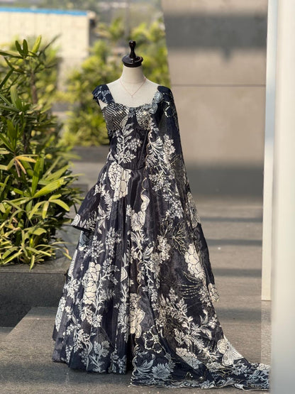 Flame Elegance Corset Lehenga Set