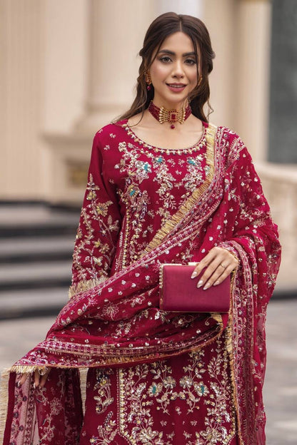 Royal Heavy Embroidered Sharara Suit with Dupatta