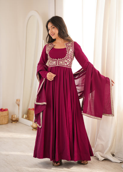Royal Jacket Anarkali – Roman Silk Chanderi Luxe Set