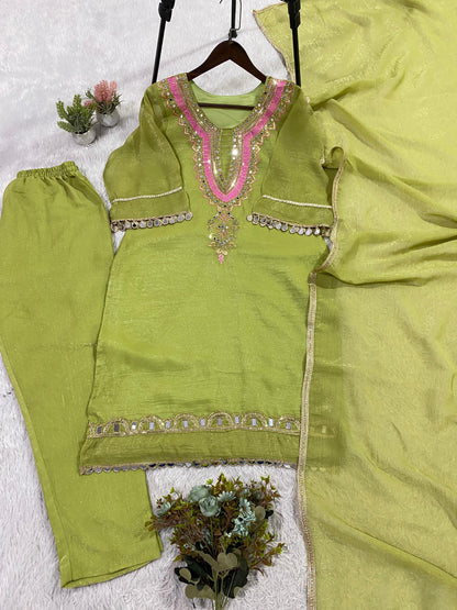 Shine On Mirror Work Suit Set