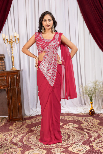 Ready-to-Wear Drape Saree with Stylish Blouse