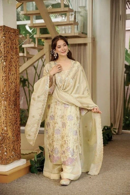 Silk Grace Plazo Set – Thread & Sequence Designer Wear