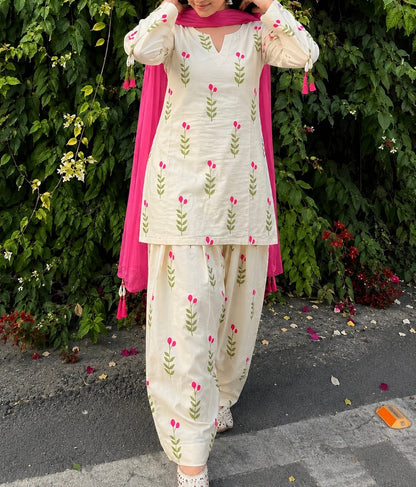 Cotton Comfort Farshi Set – Pure Cambric Elegance