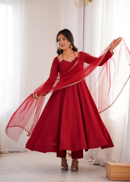 Roman Silk Chanderi Anarkali