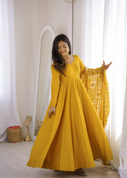 Regal Festive Anarkali – Premium Chanderi Collection