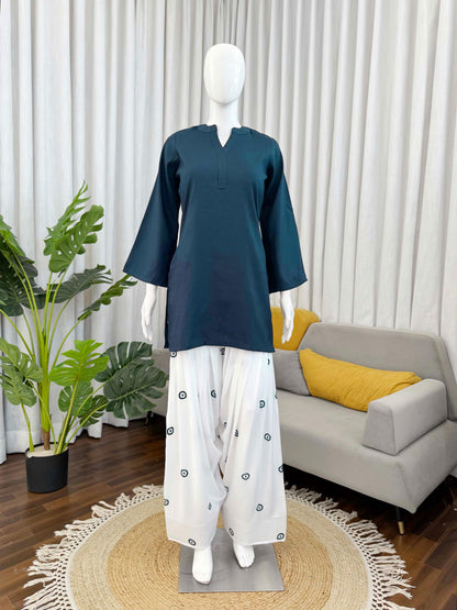 Farshi Style Suit Set – Rayon Thread Work Outfit