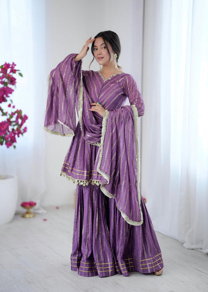 Noor-E-Ethnic Mirror Work Suit Set