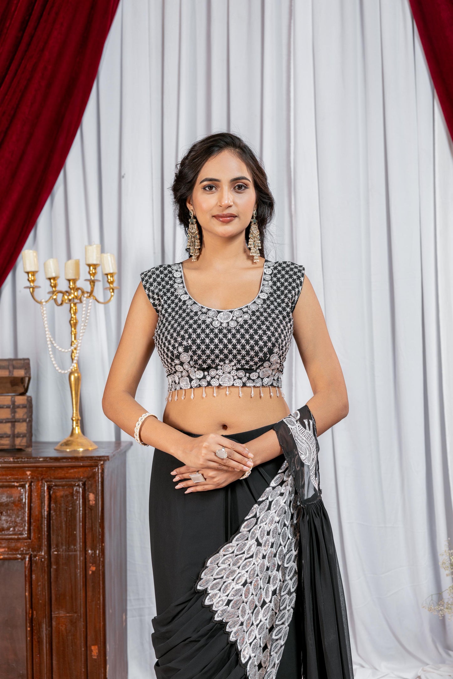 Ready-to-Wear Drape Saree with Stylish Blouse
