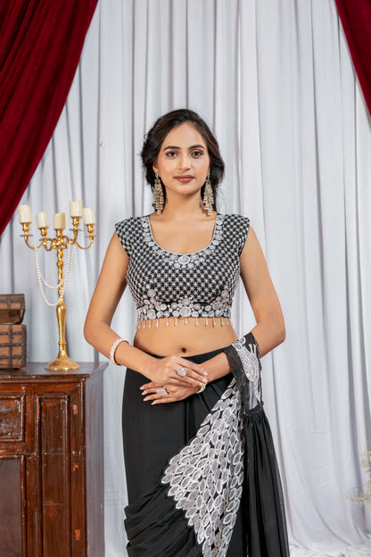 Ready-to-Wear Drape Saree with Stylish Blouse