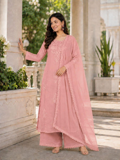 Easy Glam Suit Set – Embroidered Georgette Outfit