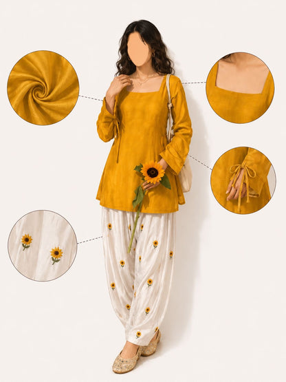 Farshi Style Suit Set – Rayon Thread Work Outfit