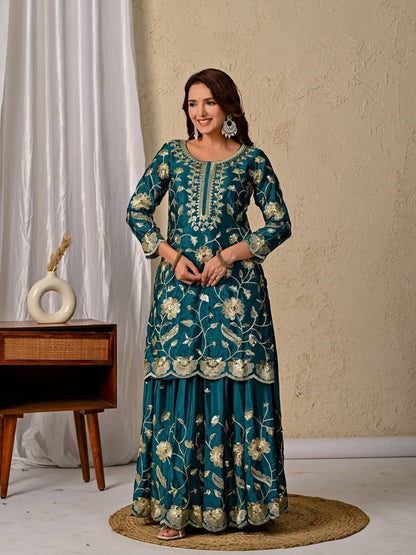 Designer Party Wear Top Lehenga Dupatta Set