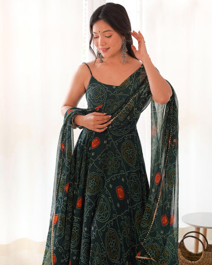 Elegant Printed Anarkali