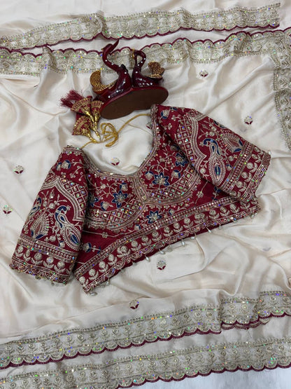 Modern Grace Saree – Rangoli Silk with Premium Blouse