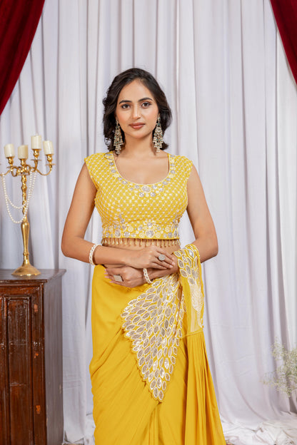 Ready-to-Wear Drape Saree with Stylish Blouse