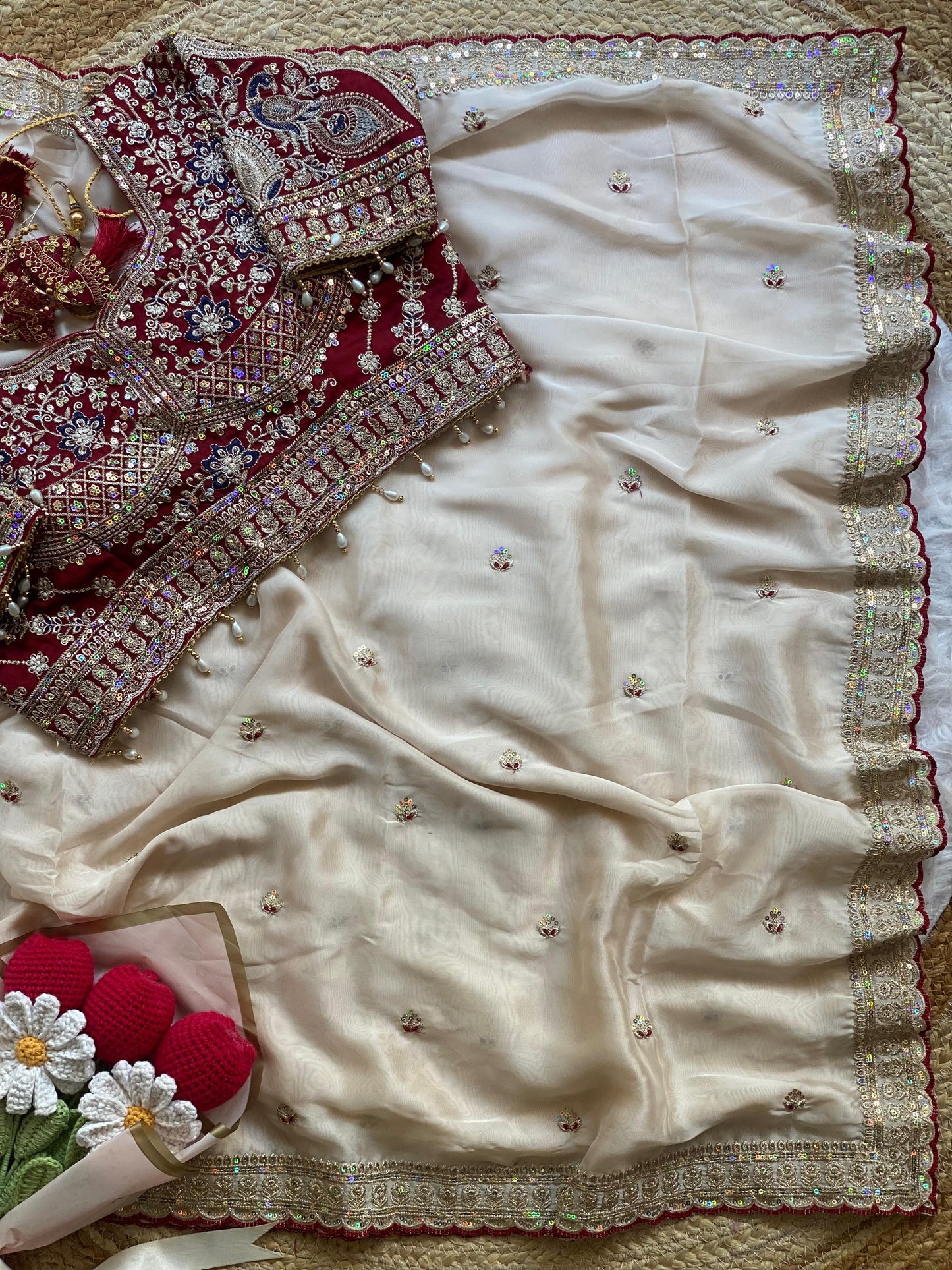 Peacock Collection Saree – Two Tone Rangoli Silk with Heavy Work