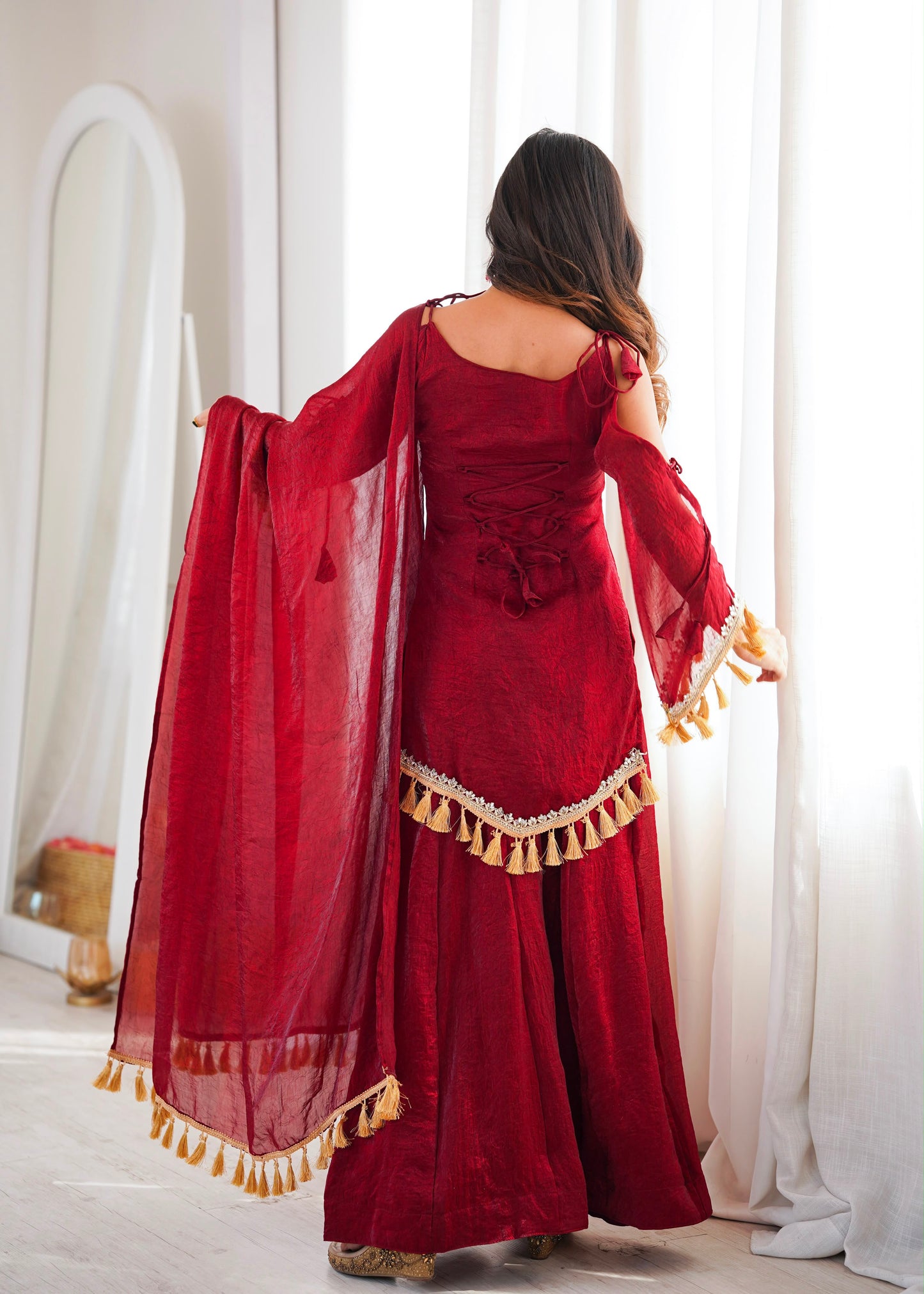 Classic Mirror Plazzo Set – Boutique Ethnic Wear