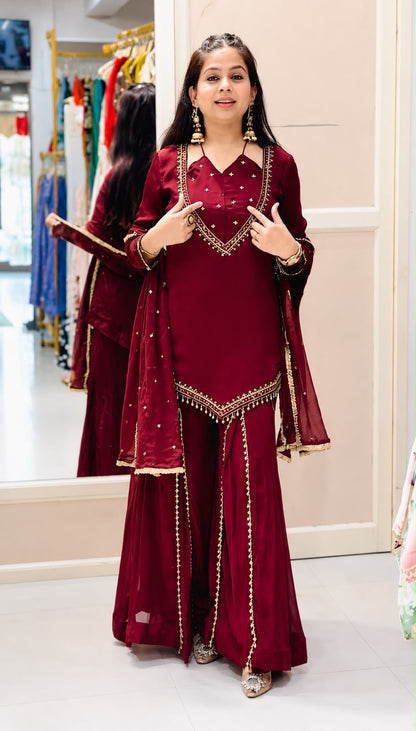 Mirror Moti Palazzo Set – Roman Glass Designer Wear