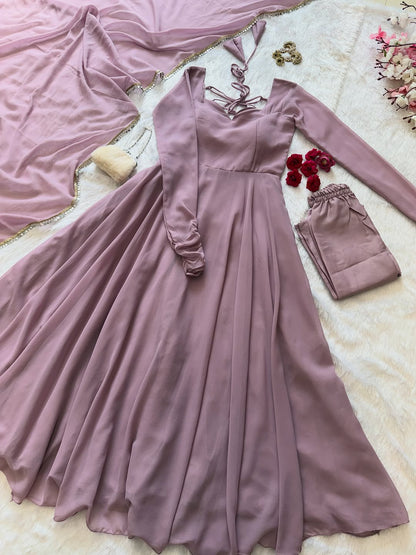 Mint Grace Anarkali Set