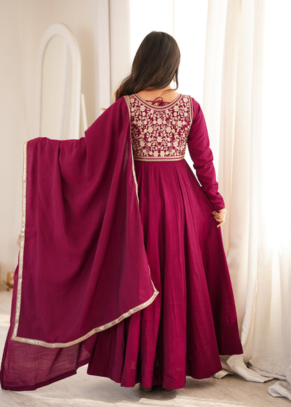 Royal Jacket Anarkali – Roman Silk Chanderi Luxe Set