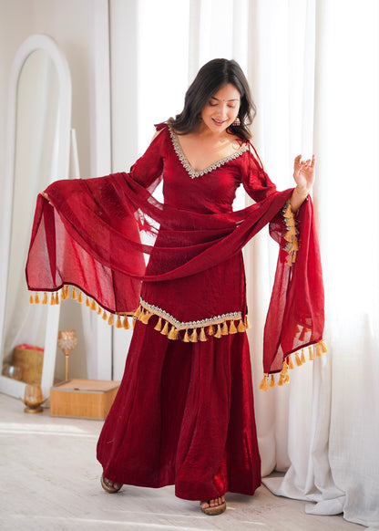 Classic Mirror Plazzo Set – Boutique Ethnic Wear