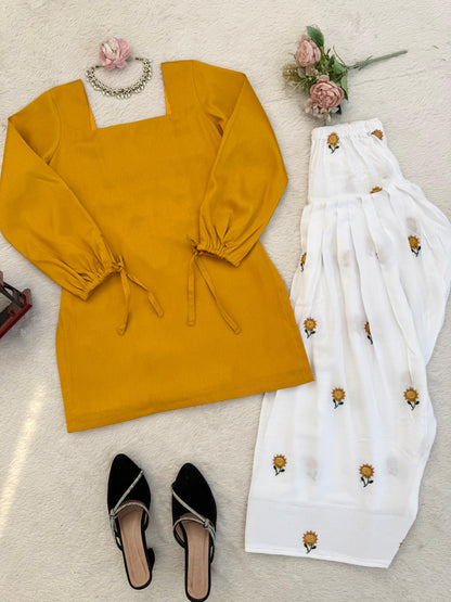 Farshi Style Suit Set – Rayon Thread Work Outfit