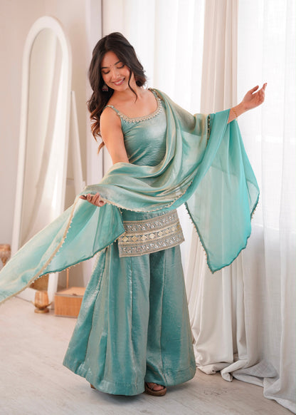 Mirror Glow Ethnic Set – Premium Party Wear