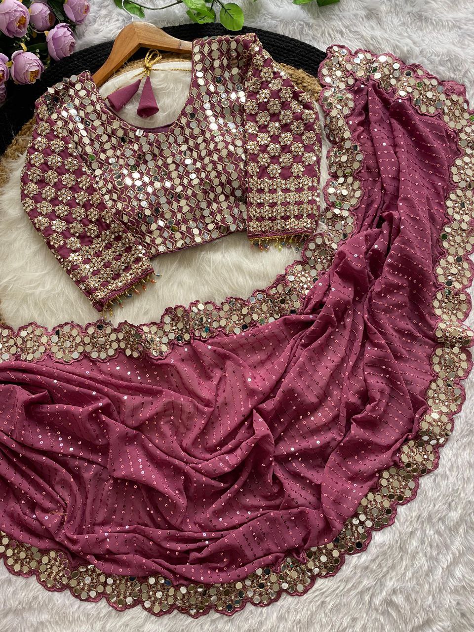 Mirror Glam Saree