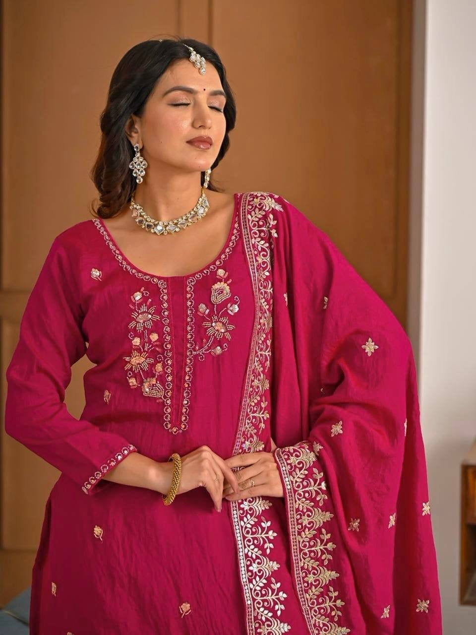 Queen Style Sharara – Premium Vichitra Party Wear