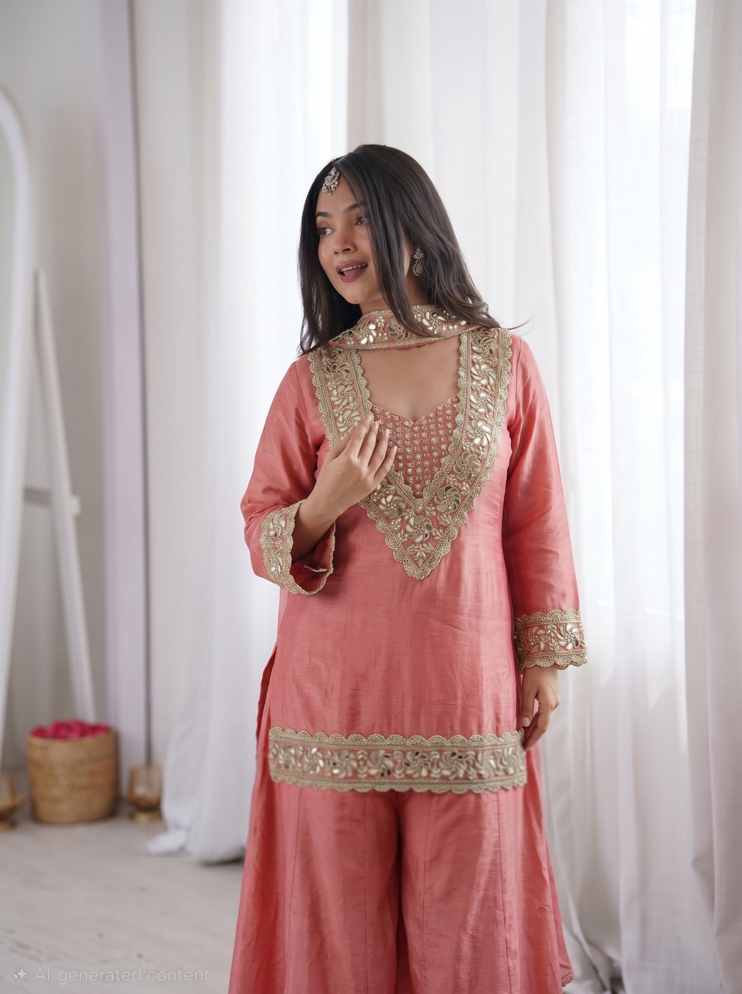 Mirror Majesty Sharara Set – Chinon 4 Piece Designer Outfit