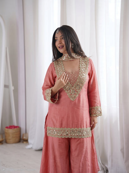 Mirror Majesty Sharara Set – Chinon 4 Piece Designer Outfit
