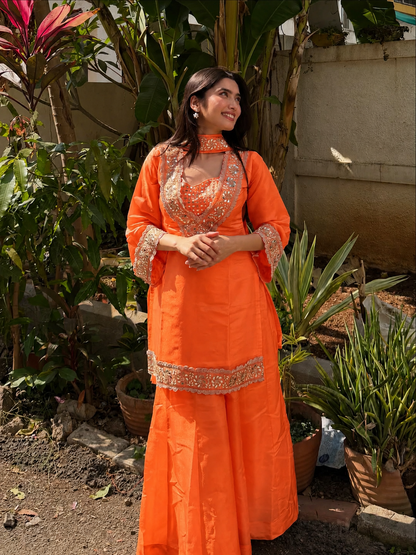 Mirror Majesty Sharara Set – Chinon 4 Piece Designer Outfit
