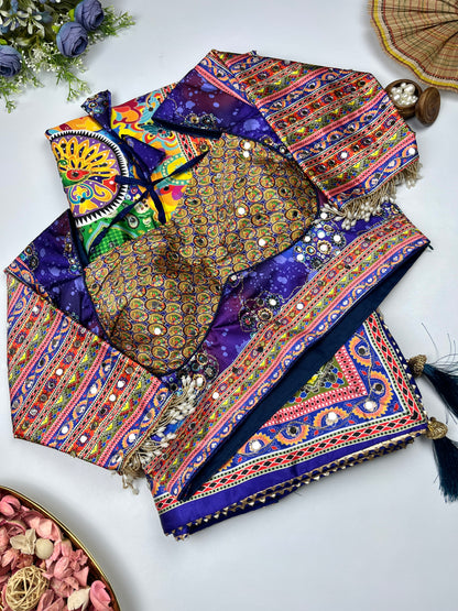 Mirror Bloom Saree – Japan Satin Digital Print Collection