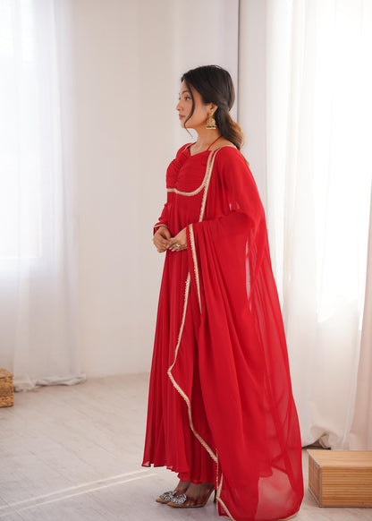 Premium Fox Blooming Georgette Anarkali Gown Set