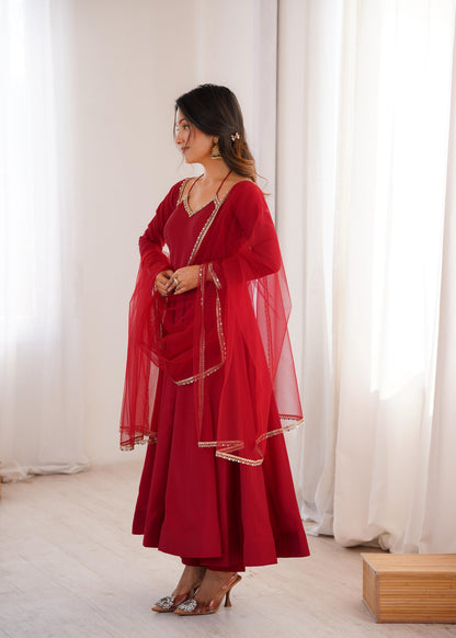 Roman Silk Chanderi Anarkali