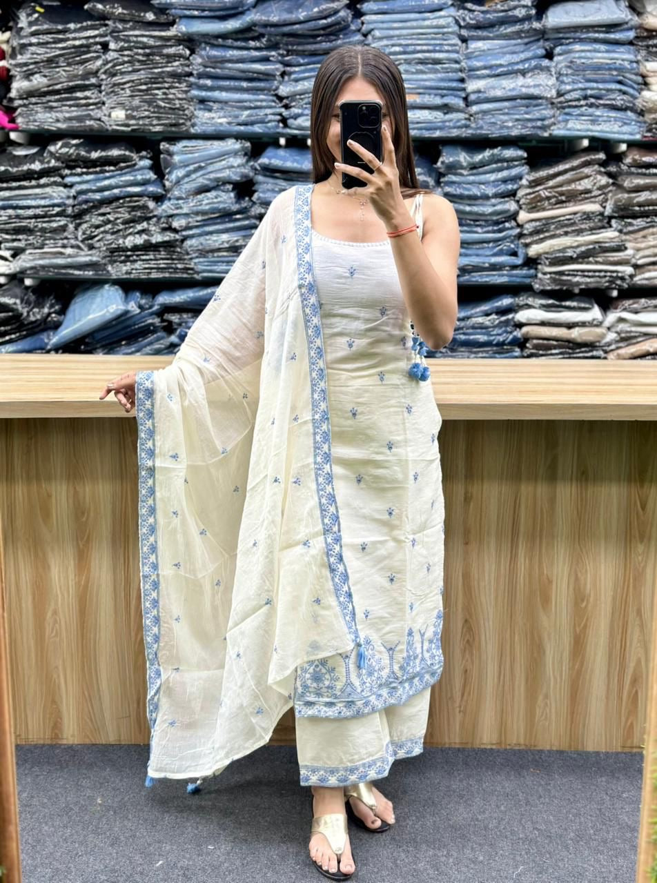 Maska Cotton Silk Suit Set – Embroidered Designer Elegance