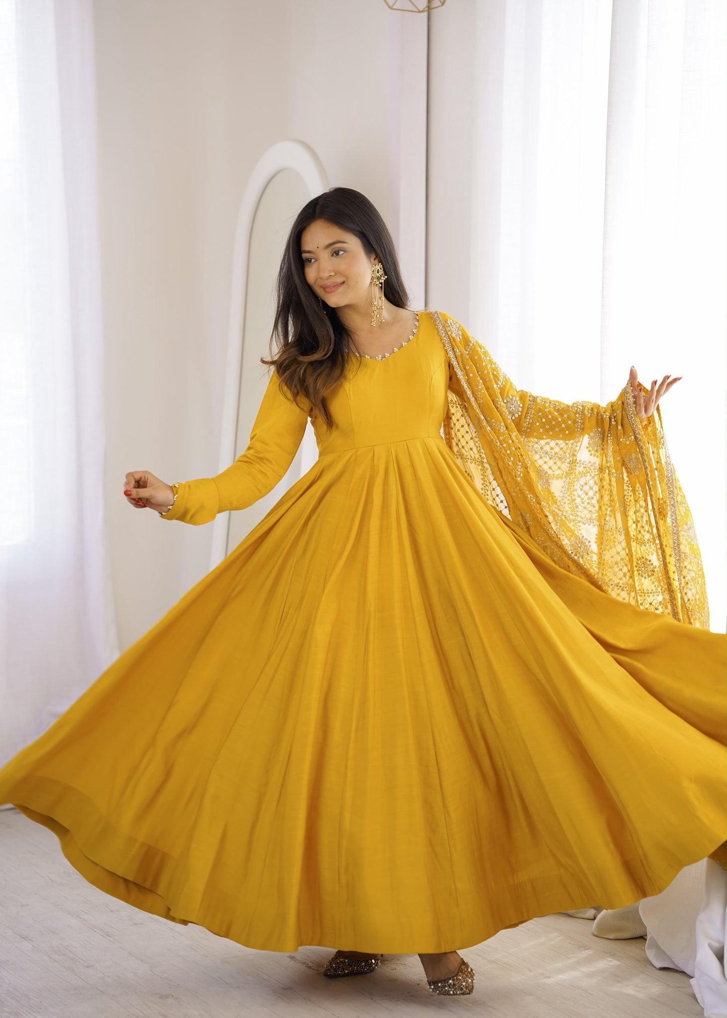 Regal Festive Anarkali – Premium Chanderi Collection