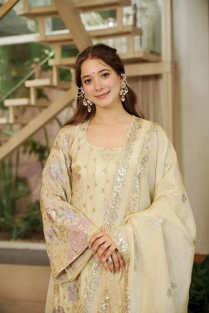 Silk Grace Plazo Set – Thread & Sequence Designer Wear