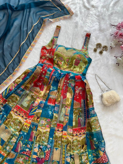 Zarika Luxe Organza Anarkali Gown