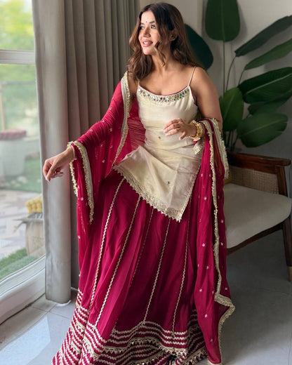 Mirror Muse Lehenga Set – Fendy Silk Festive Elegance