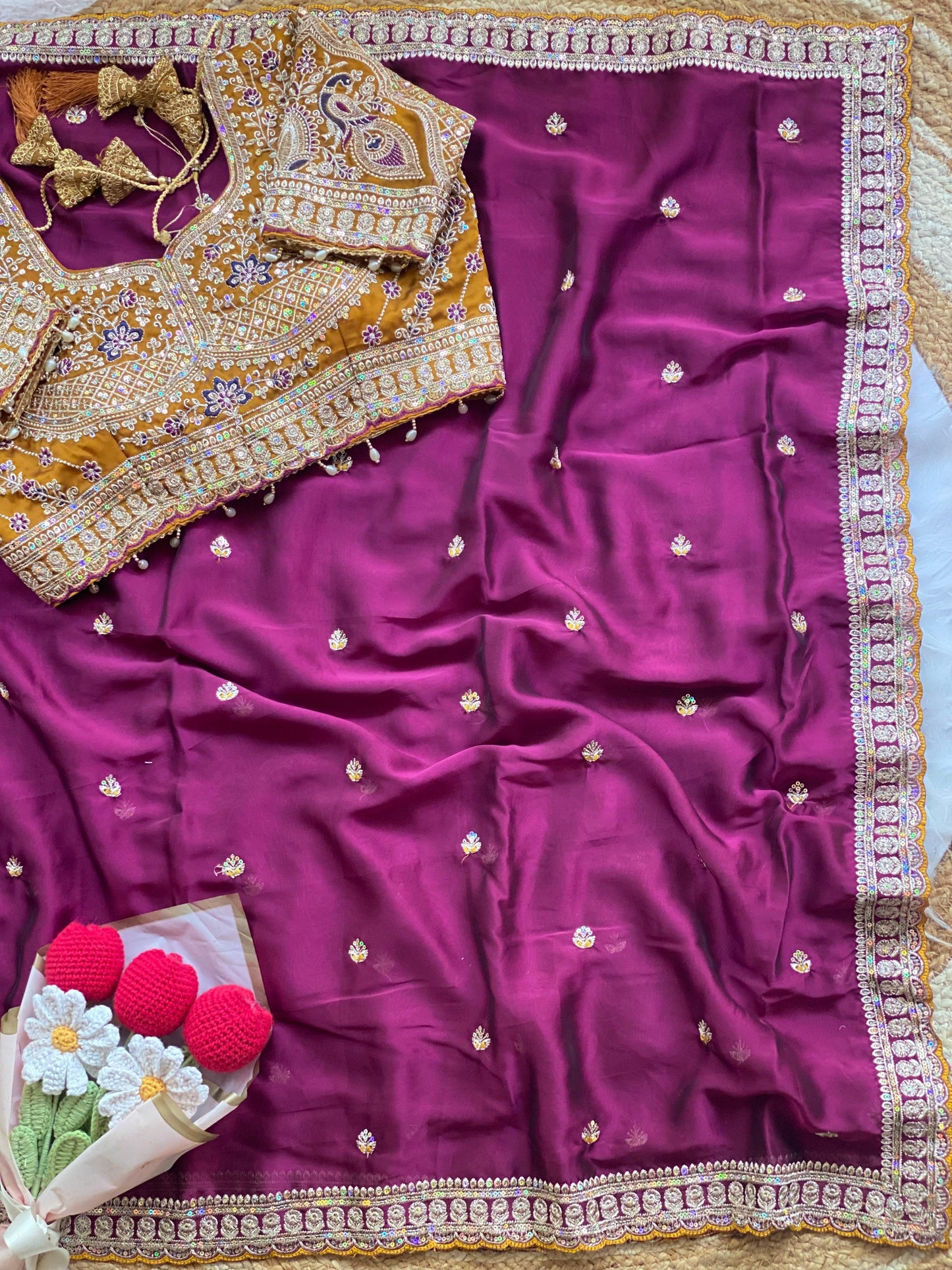 Peacock Collection Saree – Two Tone Rangoli Silk with Heavy Work