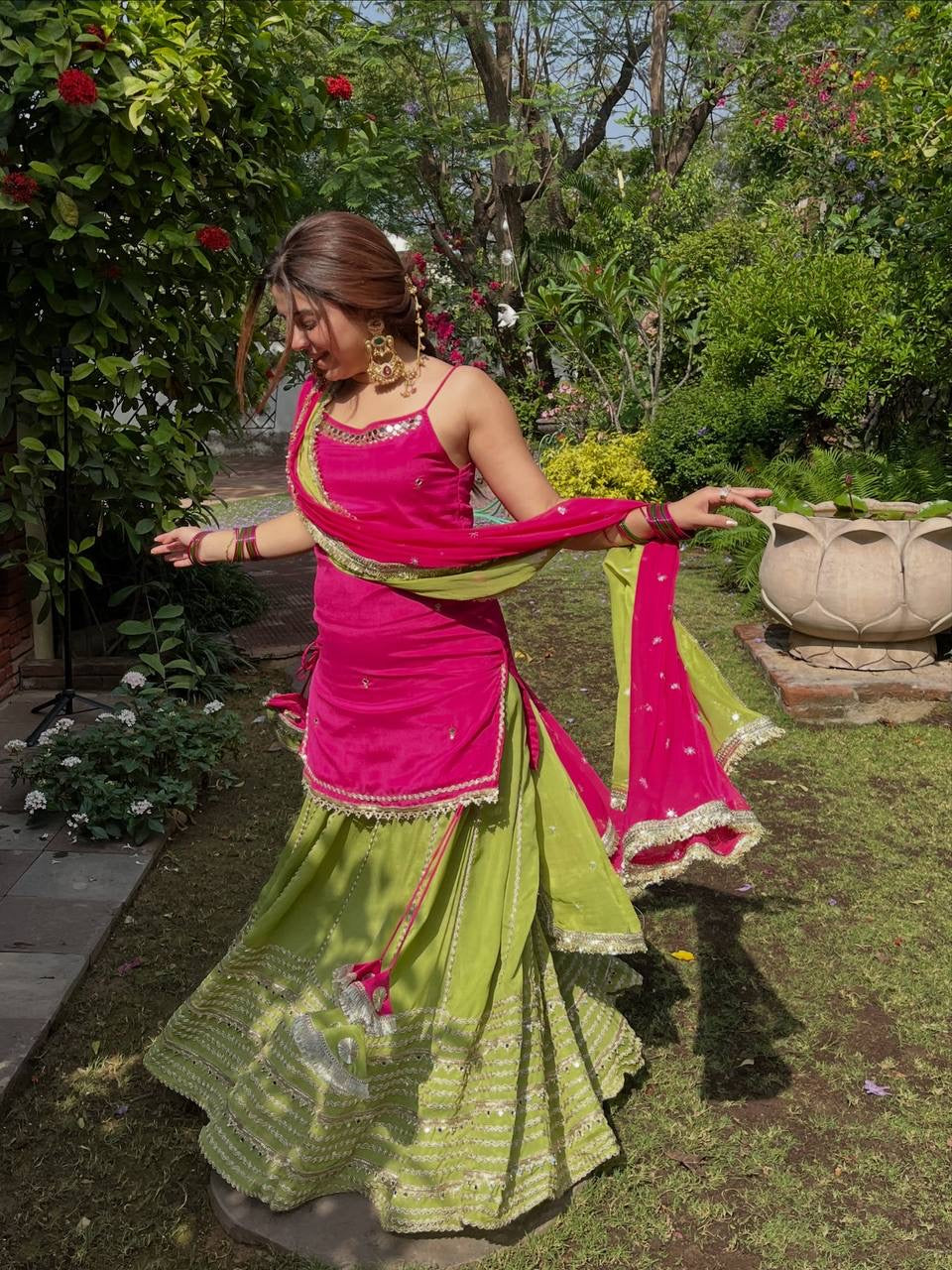 Mirror Muse Lehenga Set – Fendy Silk Festive Elegance
