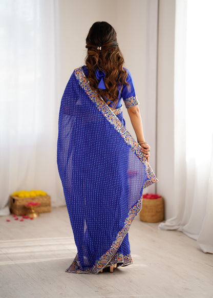Glow Party Saree – Lightweight Georgette Designer Piece