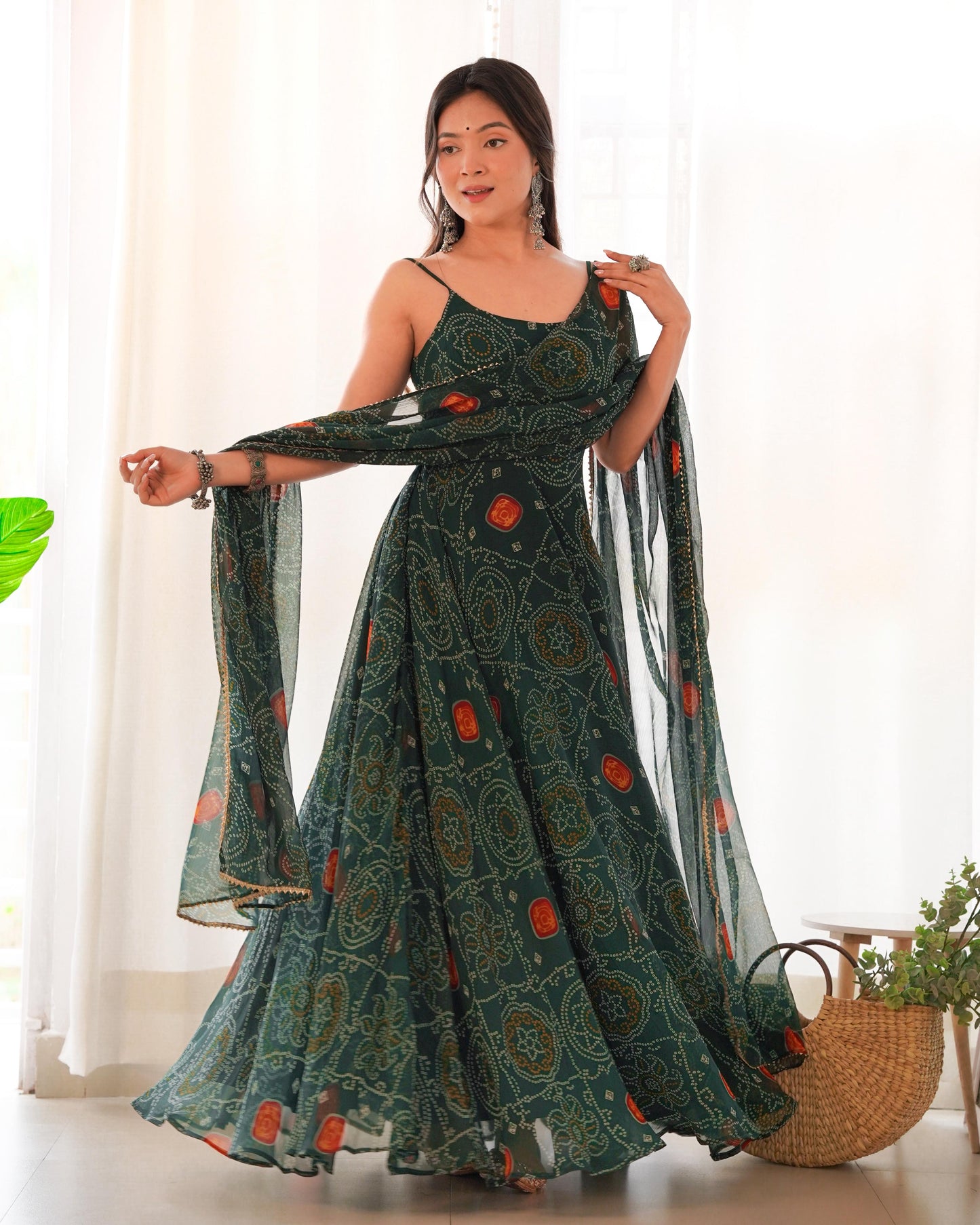 Elegant Printed Anarkali