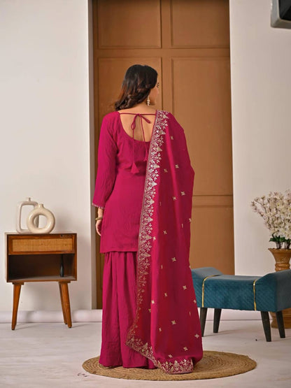 Queen Style Sharara – Premium Vichitra Party Wear